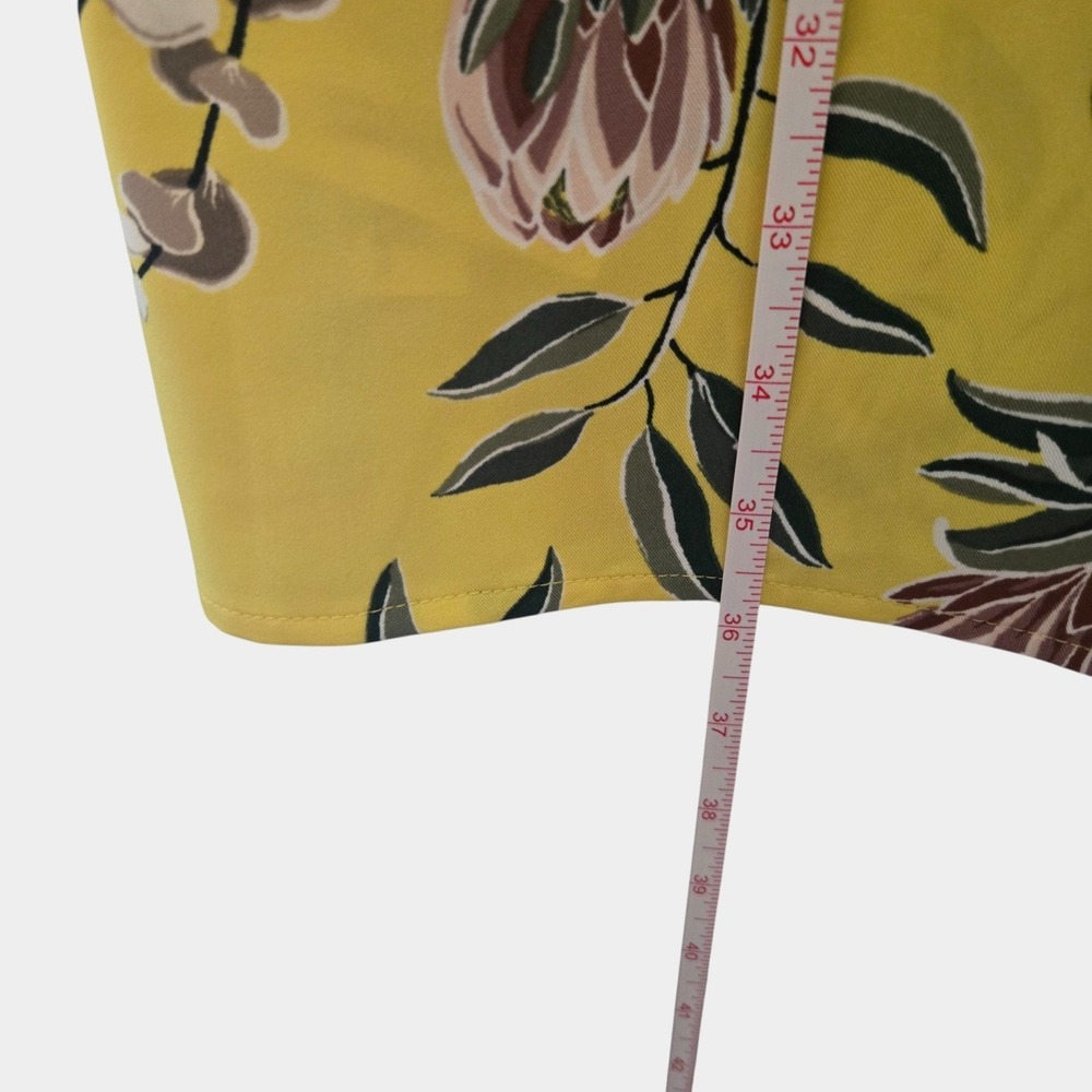 LOFT Boatneck Floral Shift Dress Yellow 10 Cottagecore Spring Garden Brunch NWT - Picture 8 of 12